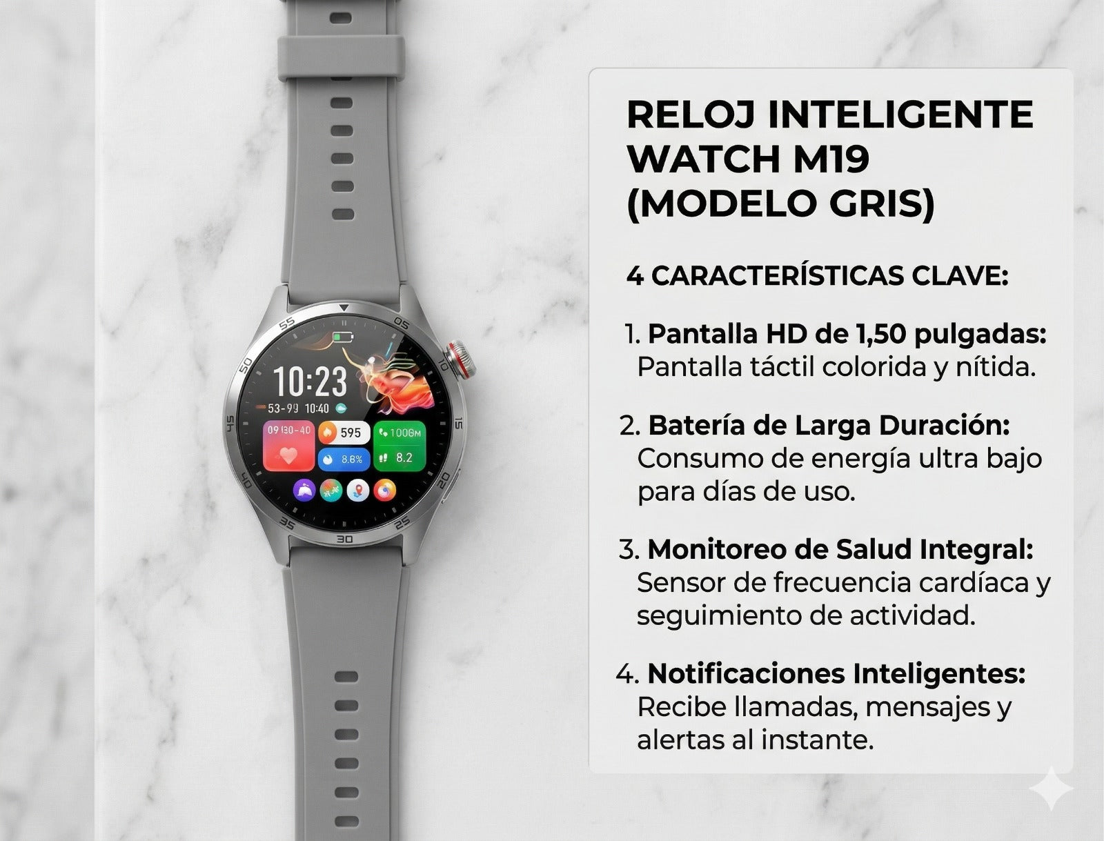 RELOJ INTELIGENTE SMART WATCH M19