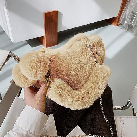 Bolso Peluche Corazón - detalle
