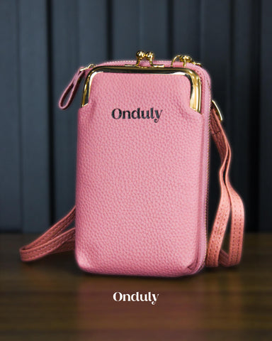 Bolso Onduly Cuero - Rosa oscuro
