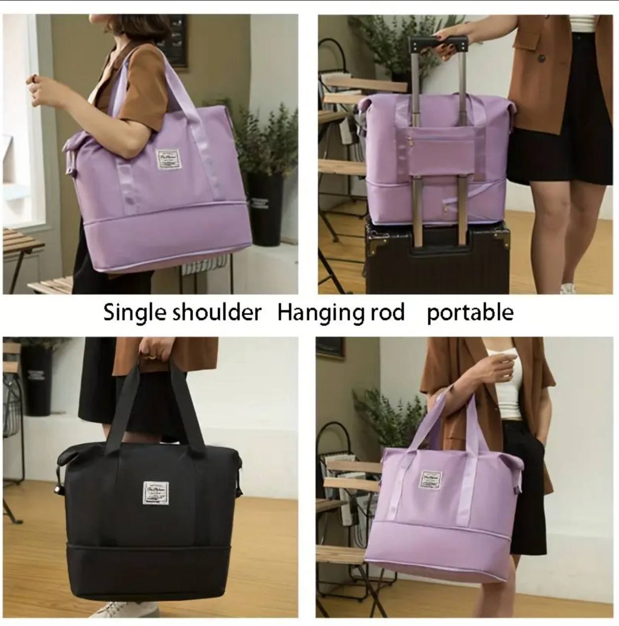 Bolso Deportivo Impermeable - lila, 3 formas de uso