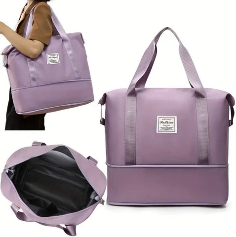 Bolso Deportivo Impermeable - lila, interior y exterior